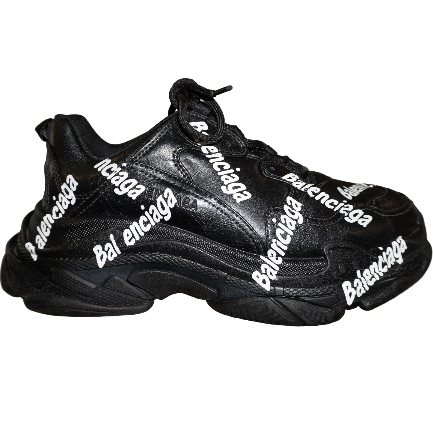 Triple S Allover Logo Sneakers (De Uso)