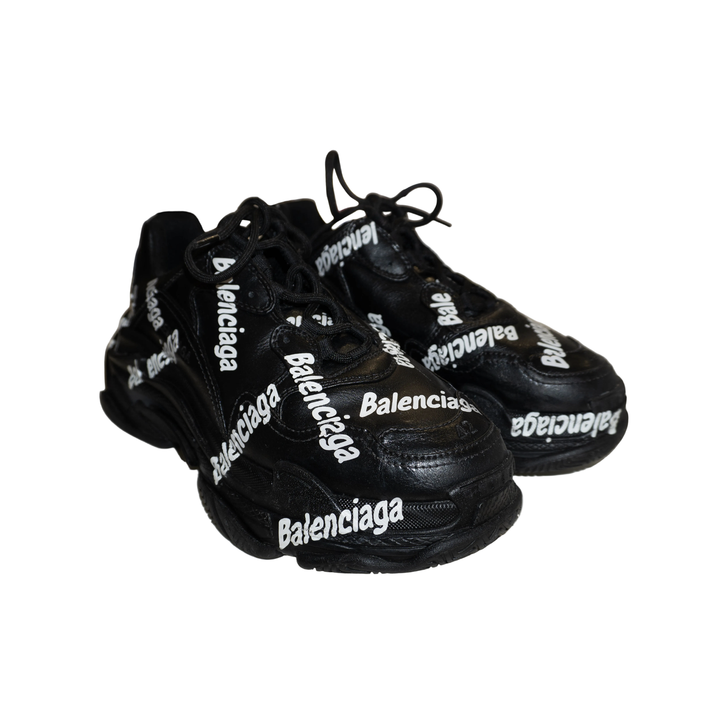 Triple S Allover Logo Sneakers (De Uso)