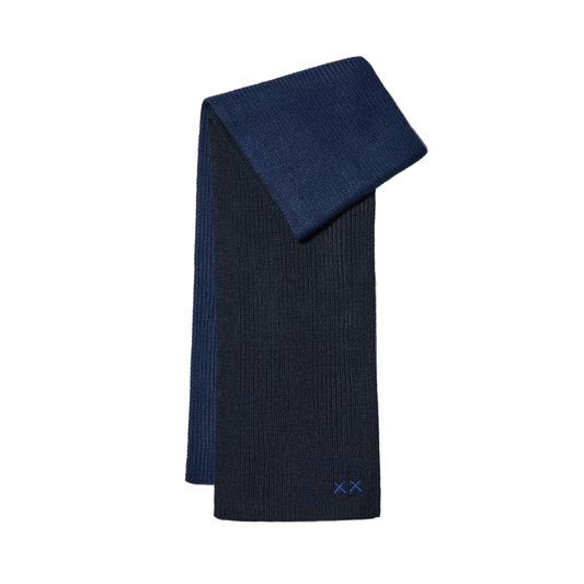 KAWS Winter Heattech Knitted Scarf (Navy)