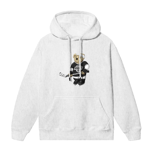 Hockey Bear Hoodie (Ash Heather)