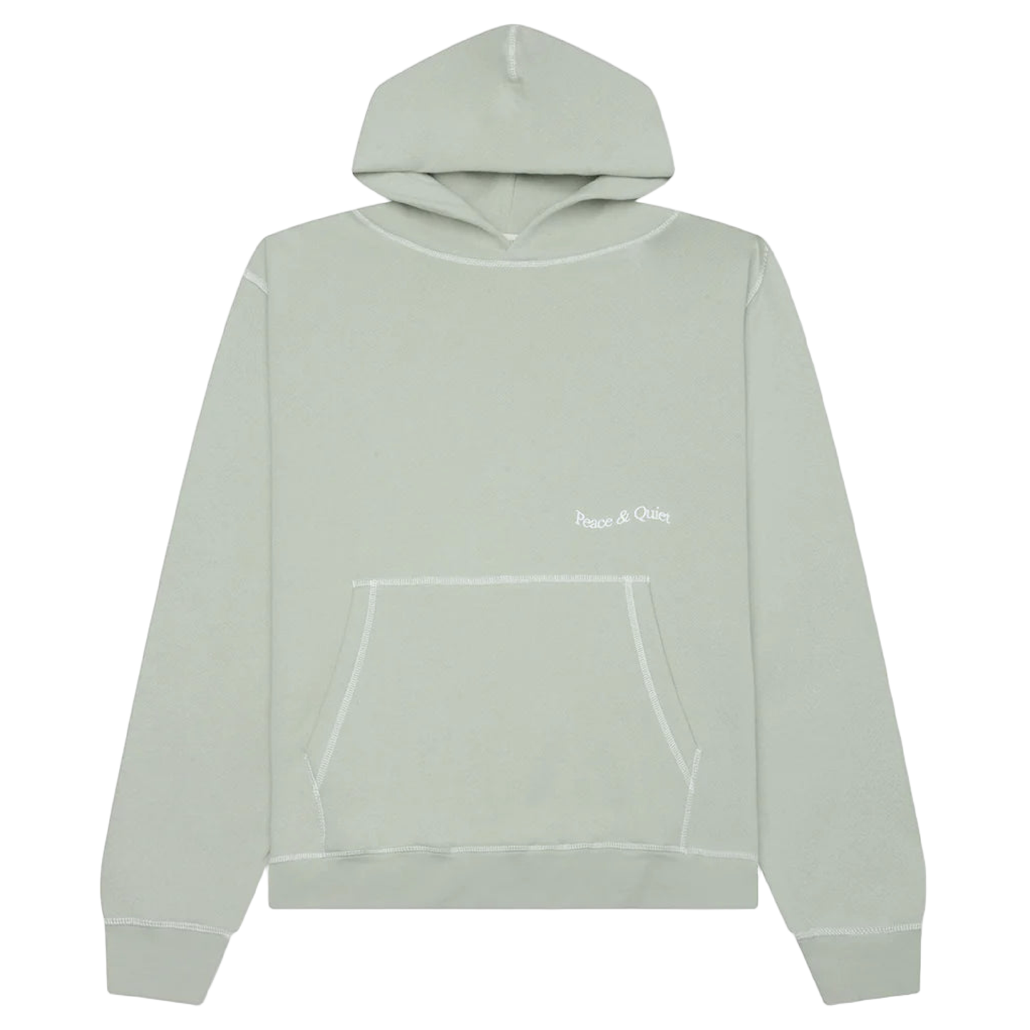 Wordmark Reverse Stitched Hoodie (Sage)