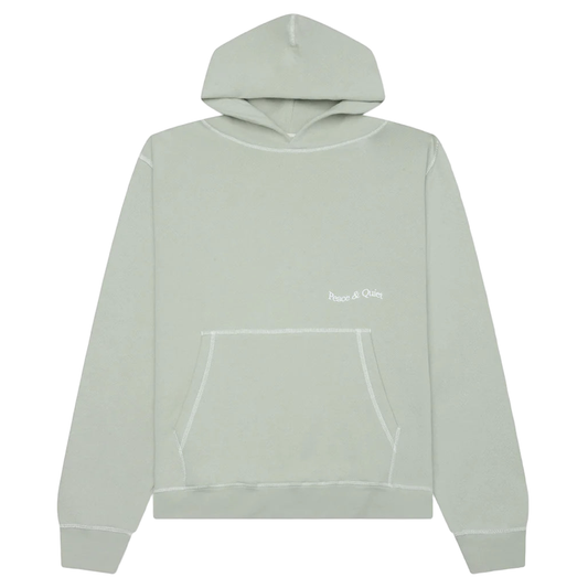 Wordmark Reverse Stitched Hoodie (Sage)