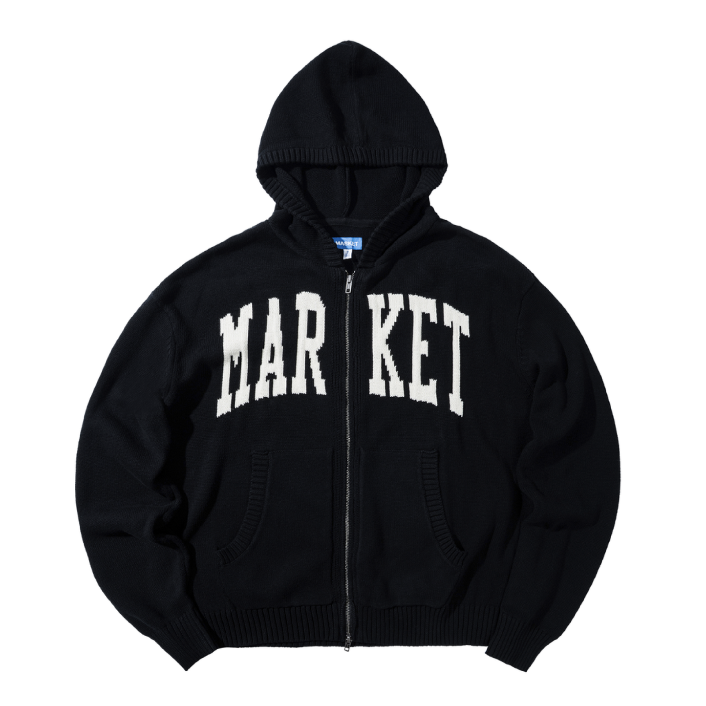 Classic Market Arc Full Zip Sweater Hoodie (Pirate Black)