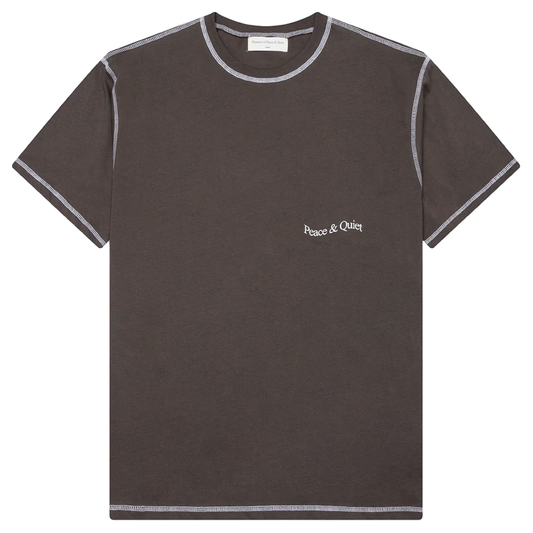 Wordmark Reverse Stitched Tee (Brown)
