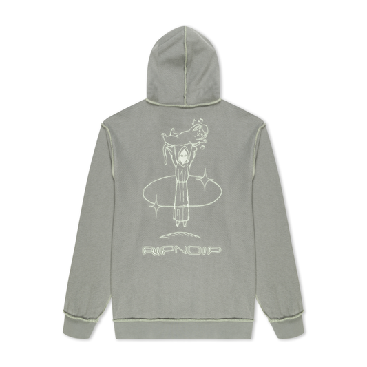 Saturn Reverse Stitch Fleece Hoodie (Steel Grey)