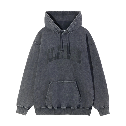 College Logo Dyed Hoodie (Black)