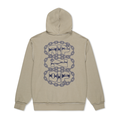 Linked Up Reversed Stitch Hoodie (Khaki)