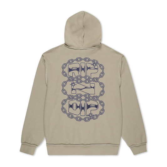 Linked Up Reversed Stitch Hoodie (Khaki)