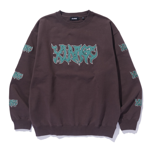 Metal Crewneck Sweatshirt (Brown)