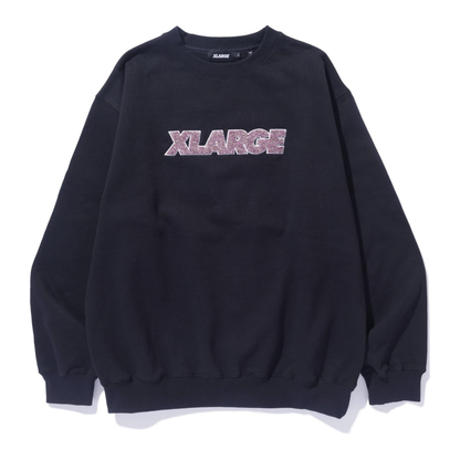Chenille Standard Logo Crewneck Sweatshirt (Black)
