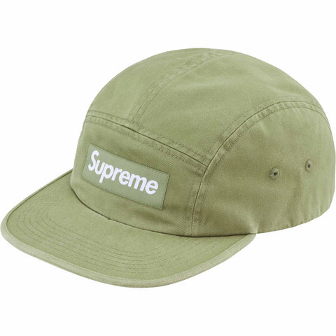 Washed Chino Twill Camp Cap (Light Olive)