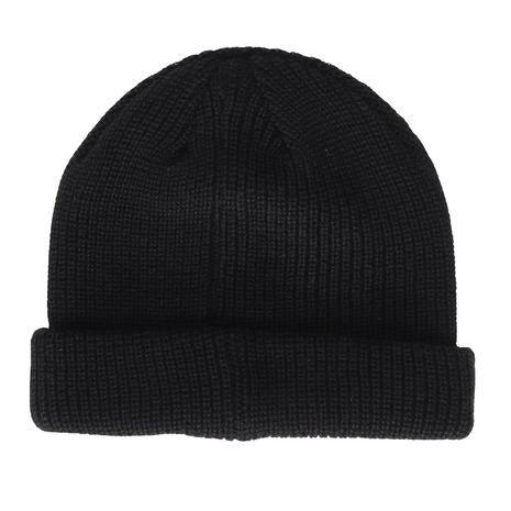 Oval Emblem Knit Beanie (Black)