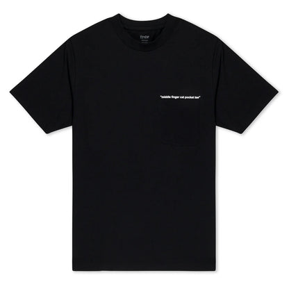 Middle Finger Cat Pocket Tee