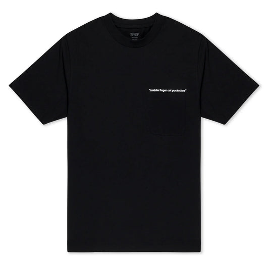 Middle Finger Cat Pocket Tee