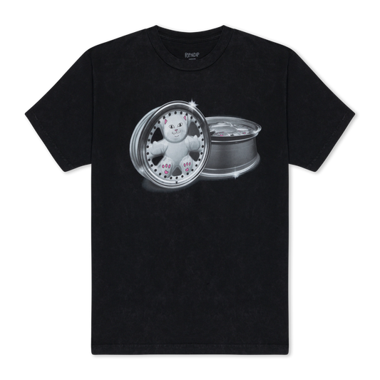 Nerm Wheels Tee (Black Vintage Wash)