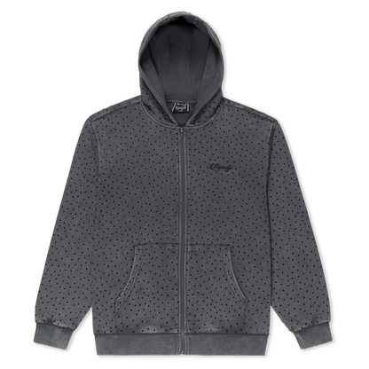 Ripngems Zip Up Hoodie (Charcoal Wash)