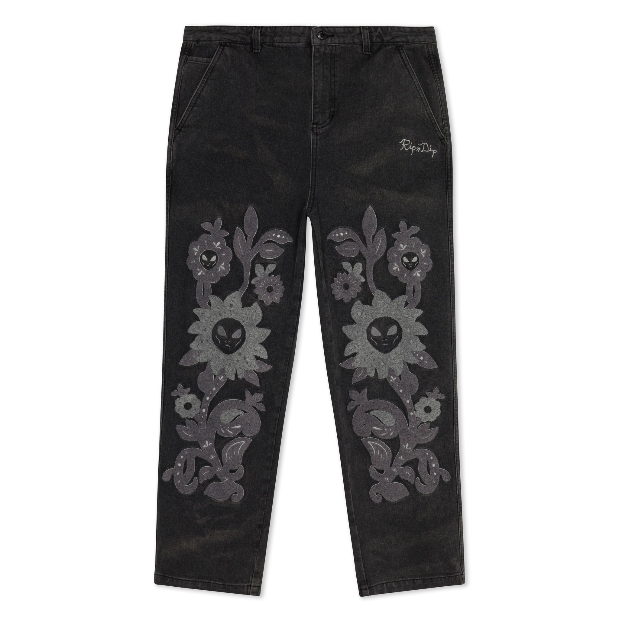 Space Garden Pants (Black Vintage Wash)