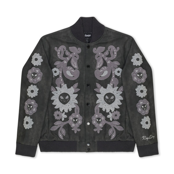 Space Garden Varsity Jacket (Black)