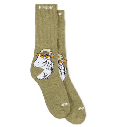 Lord Nermal Blossom Mid Socks (Almond)