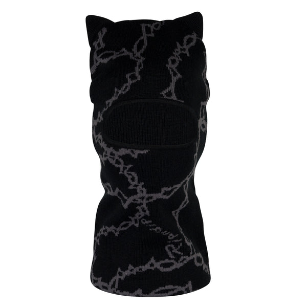 Kitty Ear Wired Balaclava (Black)