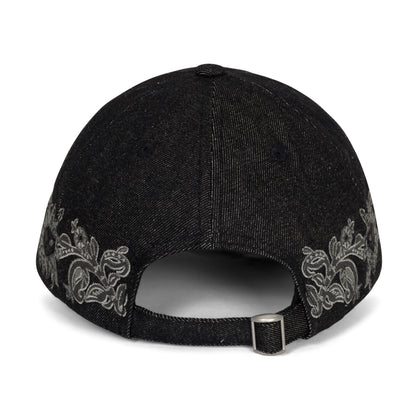 Space Garden Dad Hat (Black Vintage Wash)