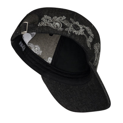 Space Garden Dad Hat (Black Vintage Wash)