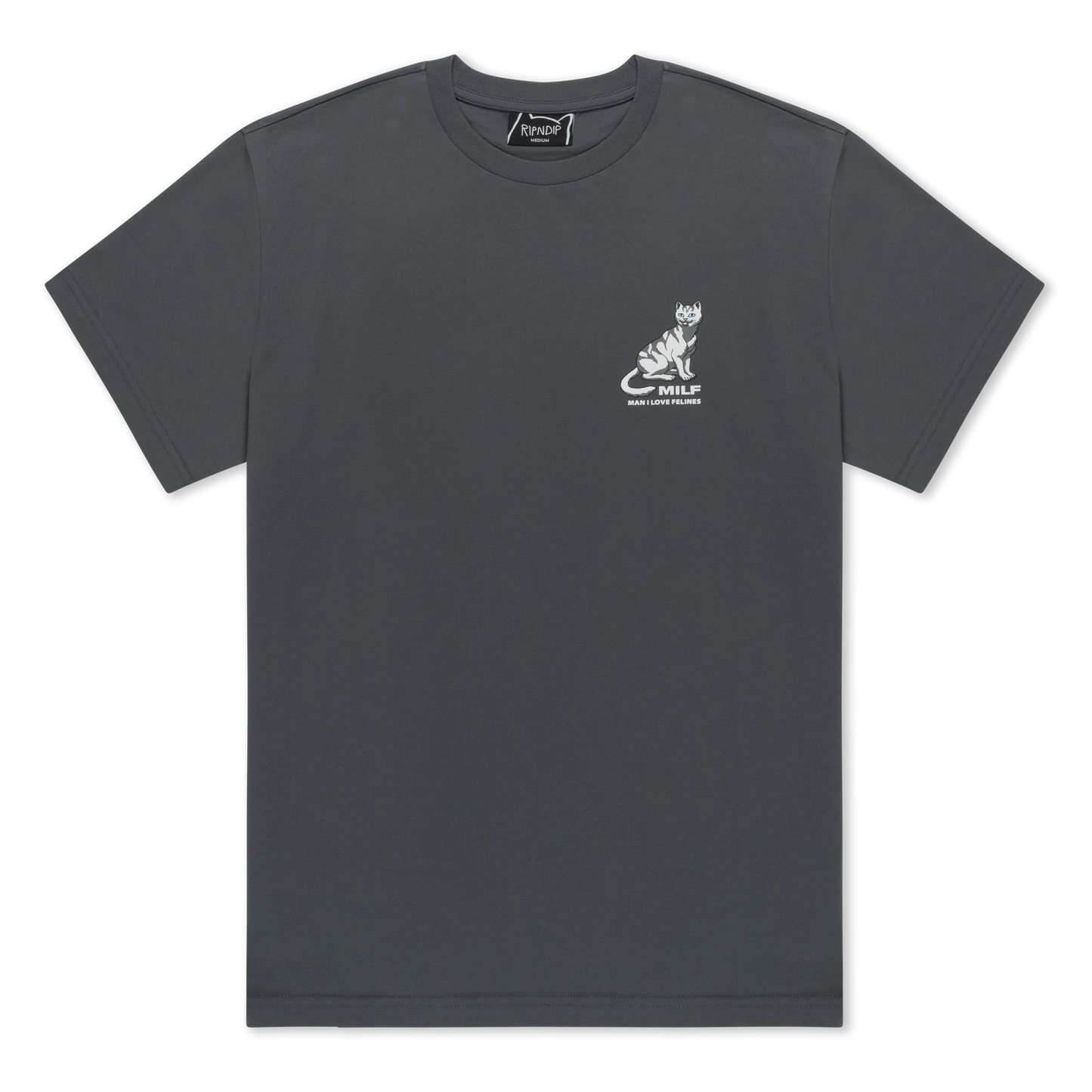 Man I Love Felines Tee (Charcoal)