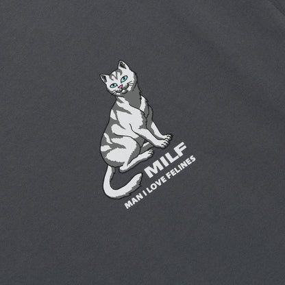 Man I Love Felines Tee (Charcoal)