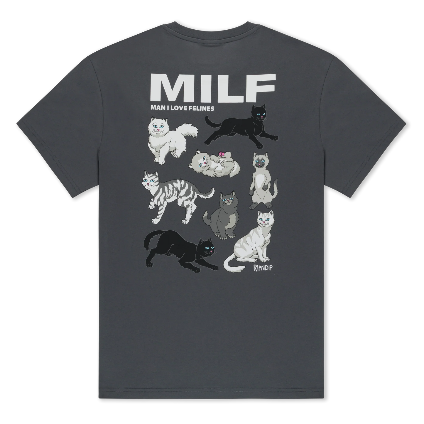 Man I Love Felines Tee (Charcoal)