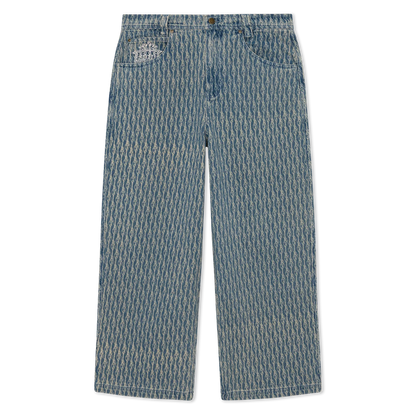 Western Roads Wide Fit Pants (Medium Wash)