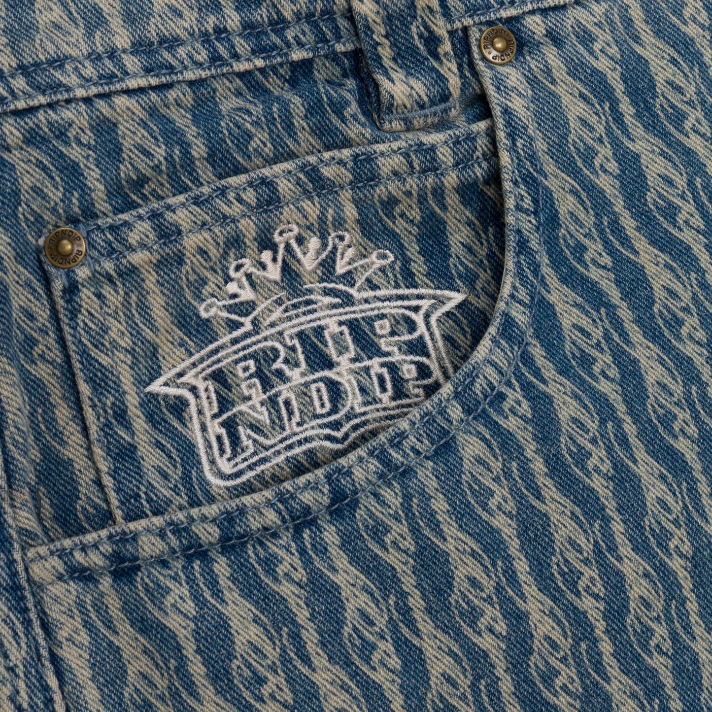 Western Roads Wide Fit Pants (Medium Wash)