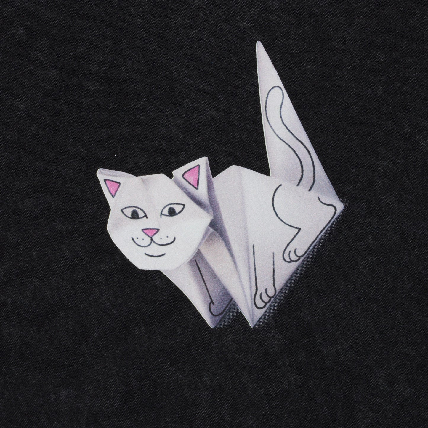 Origami Tee (Black Vintage Wash)