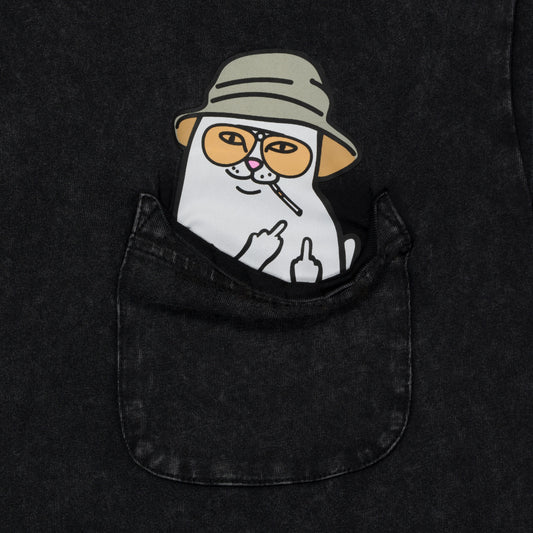 Nermal S Thompson Pocket Tee (Black Mineral Wash)