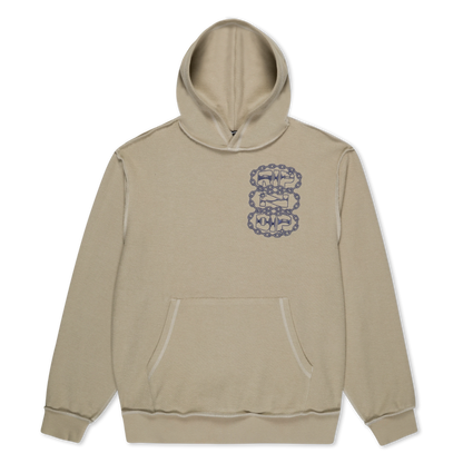 Linked Up Reversed Stitch Hoodie (Khaki)