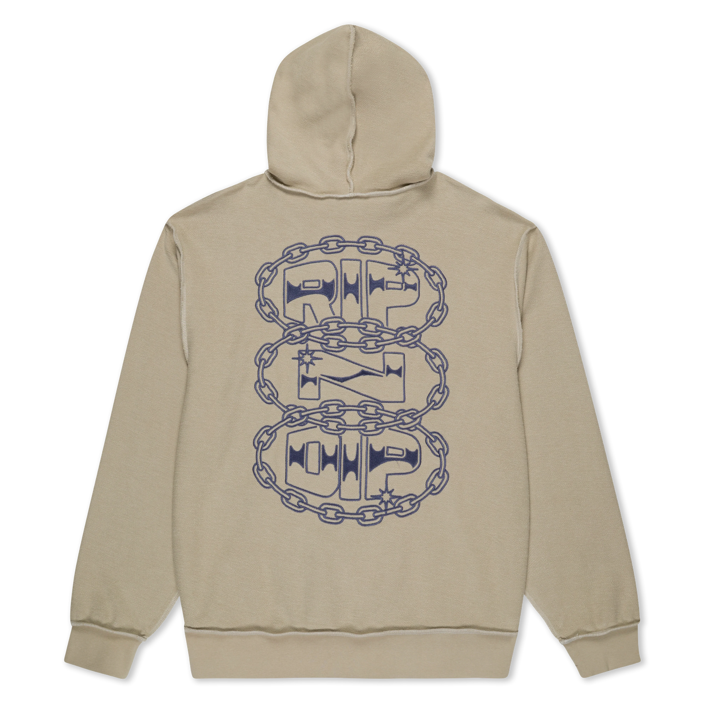 Linked Up Reversed Stitch Hoodie (Khaki)
