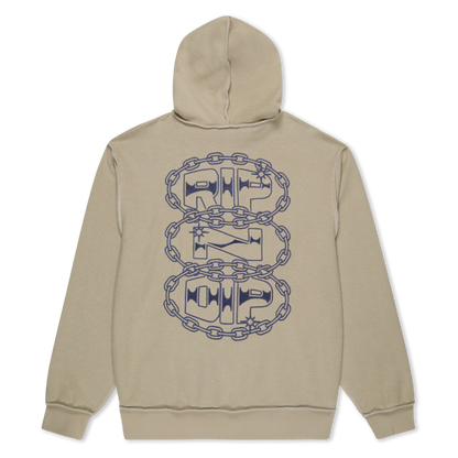 Linked Up Reversed Stitch Hoodie (Khaki)