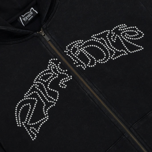 Pretty Flacko Zip Hoodie (Black Vintage Wash)