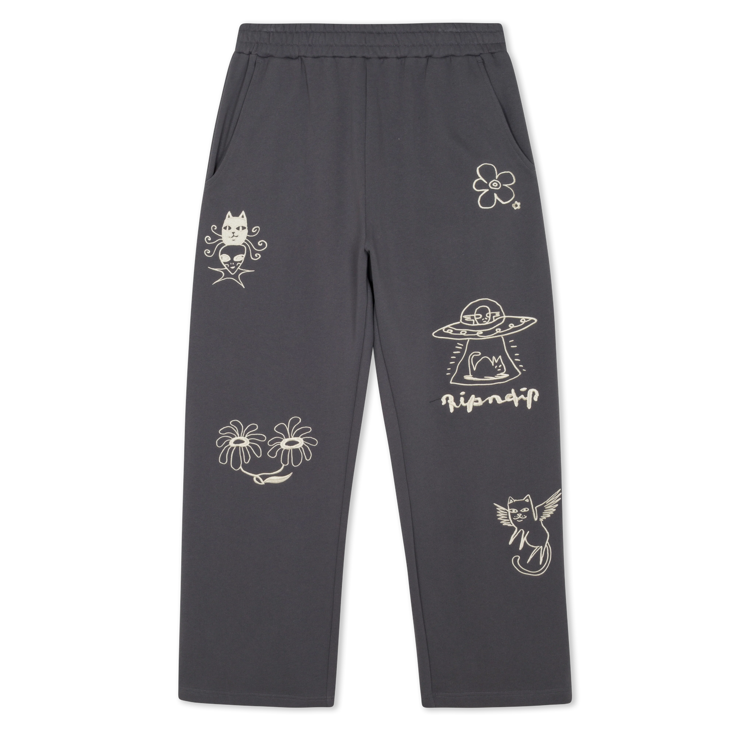 Blonded Straight Leg Sweatpants (Charcoal)