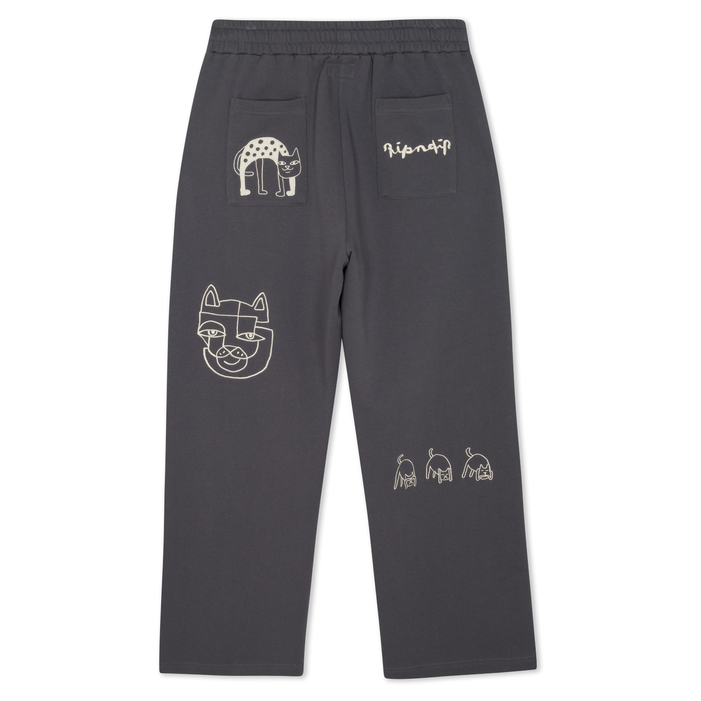 Blonded Straight Leg Sweatpants (Charcoal)