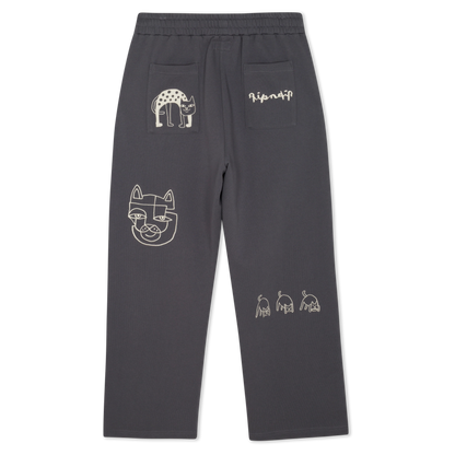 Blonded Straight Leg Sweatpants (Charcoal)