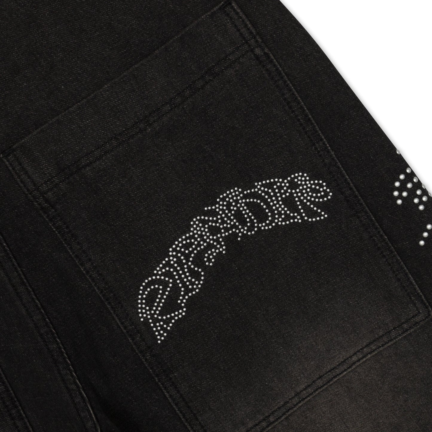 Pretty Flacko Extra Wide Leg Pants (Black Vintage Wash Denim)