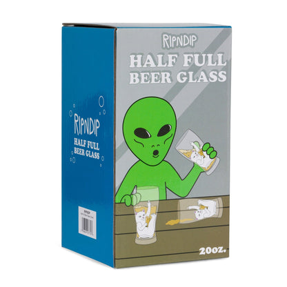 Half Full Beer Glass