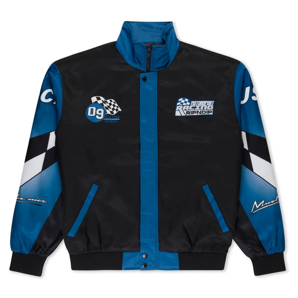 Ripnrace Puffer Jacket (Black/Blue)