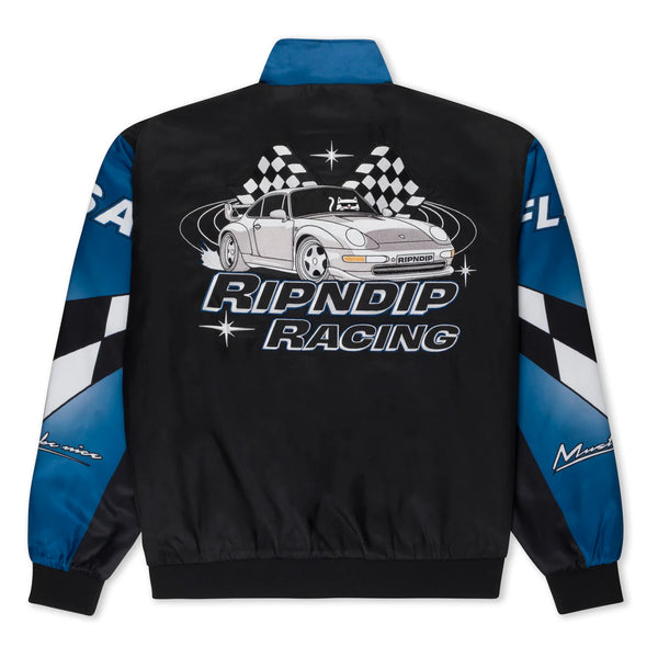 Ripnrace Puffer Jacket (Black/Blue)