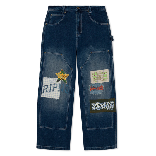 Skyline Wide Fit Carpenter Pant (Light Wash Denim)