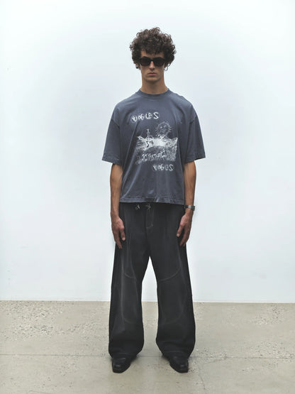 Denim Slant Pant (Washed Black)