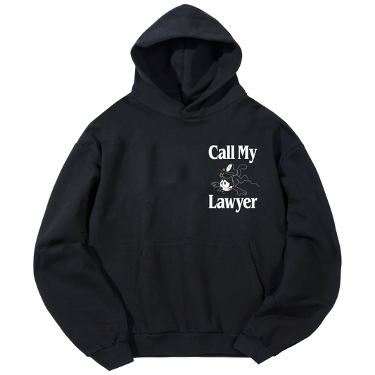 Felix The Cat Call My Lawyer Hoodie (Washed Black)