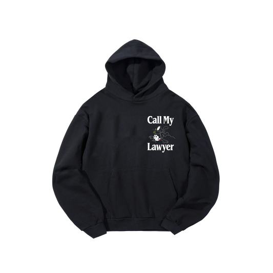 Felix The Cat Call My Lawyer Hoodie (Washed Black)