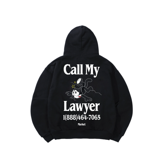 Felix The Cat Call My Lawyer Hoodie (Washed Black)