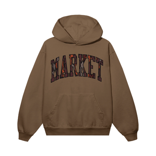 Tree Bark Arc Hoodie (Brown)